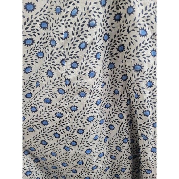 Julia Amory Size Large 100% Cotton Blue White Maxi Dress Prairie Spring Summer - Picture 6 of 11